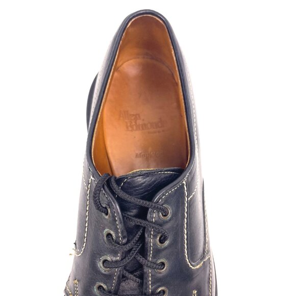 Allen Edmonds Mapleton Derby Shoes Black Leather Lug Sole Size 9C Made in USA - Picture 8 of 12